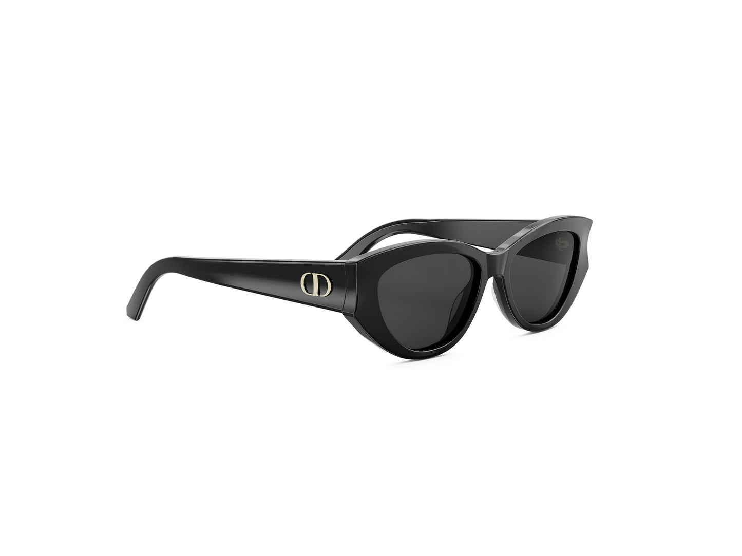 Black Oval Acetate Sunglasses