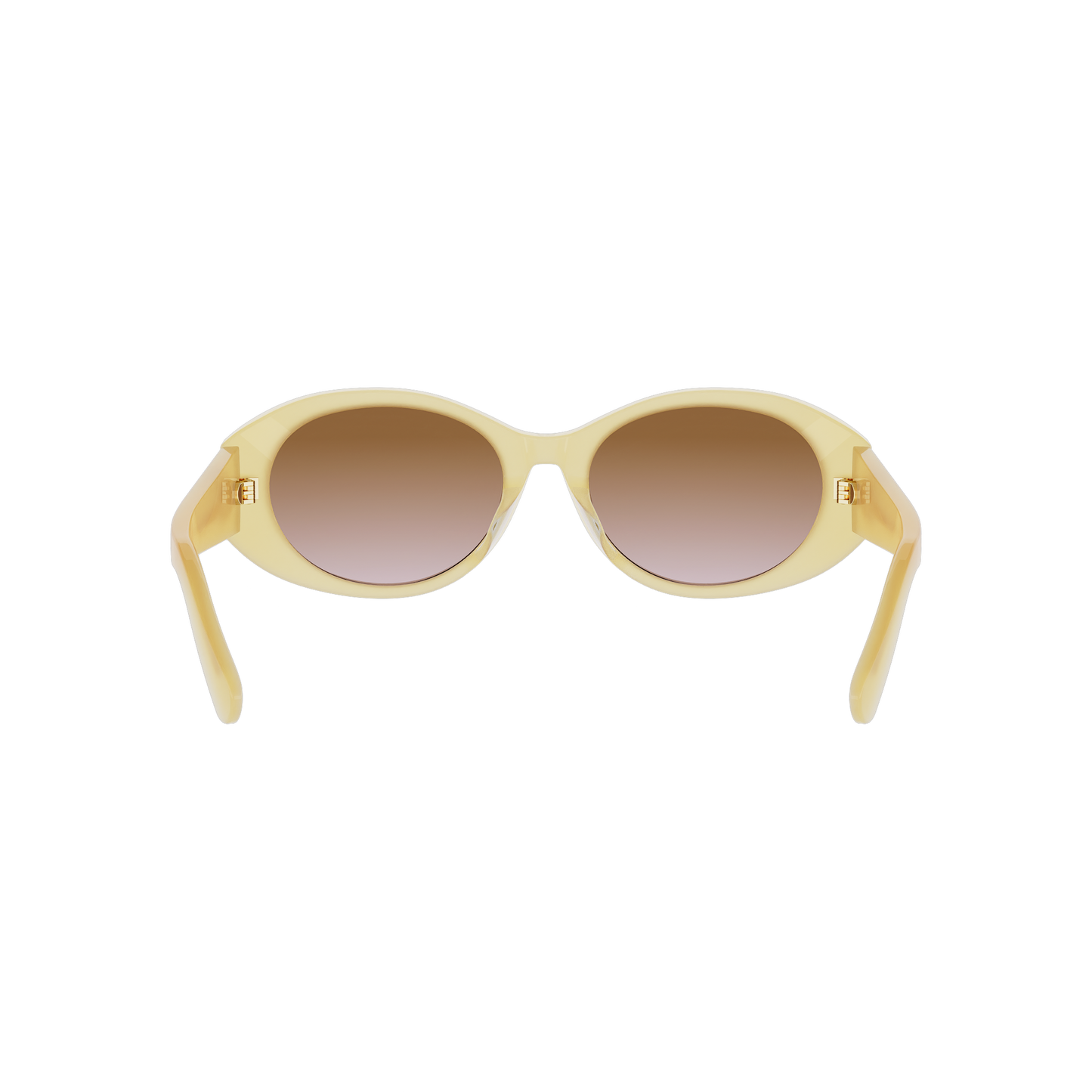 Yellow Oval Acetate Sunglasses