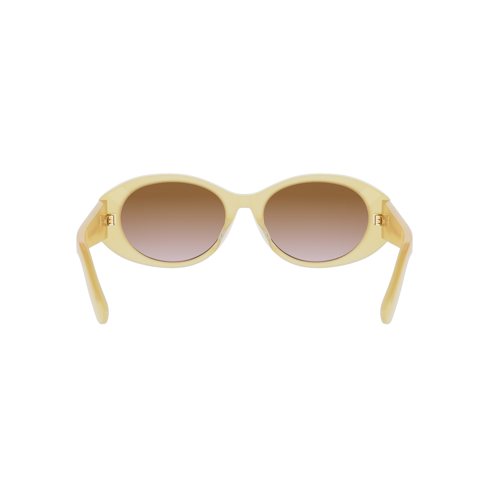 Yellow Oval Acetate Sunglasses