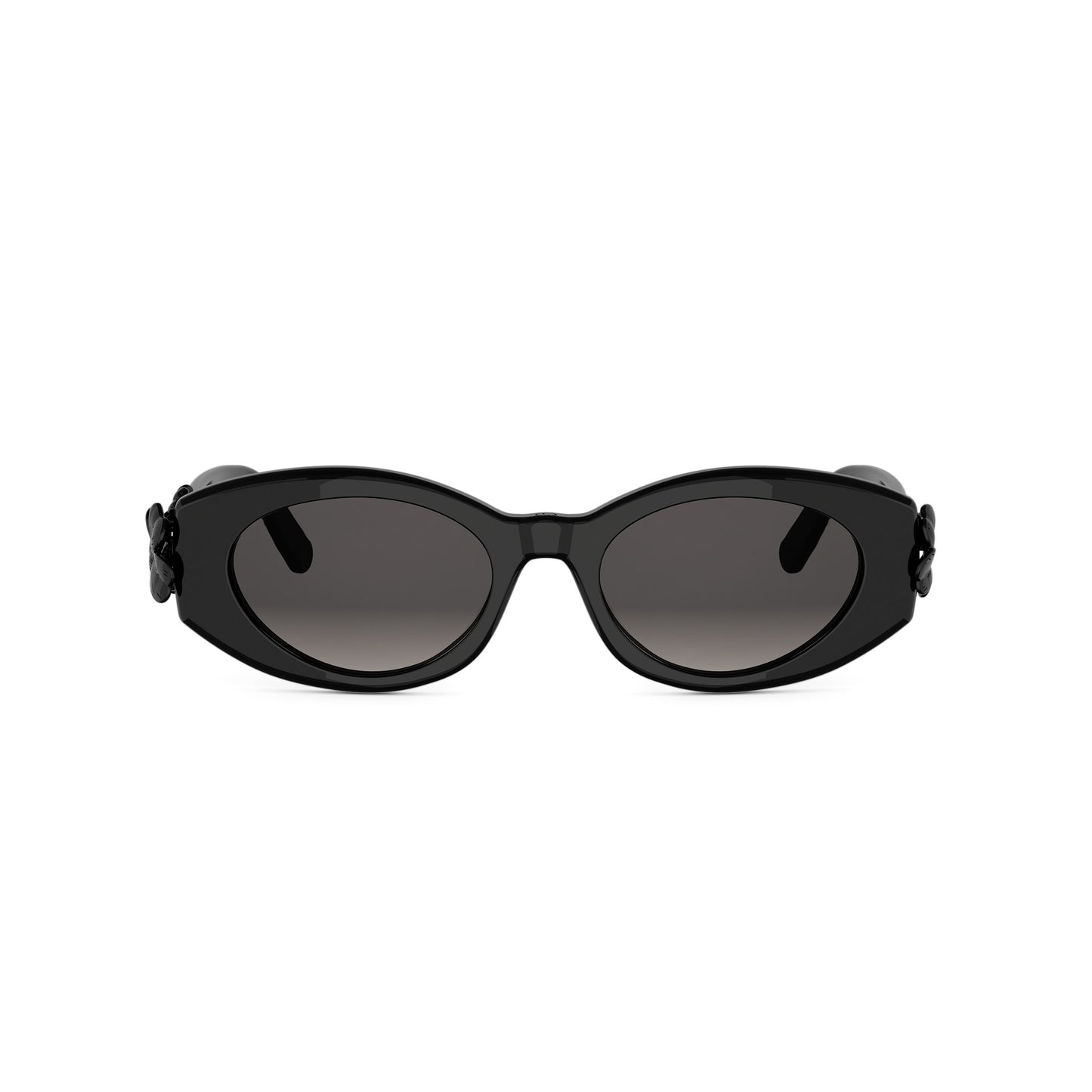 Shiny Oval Acetate Sunglasses