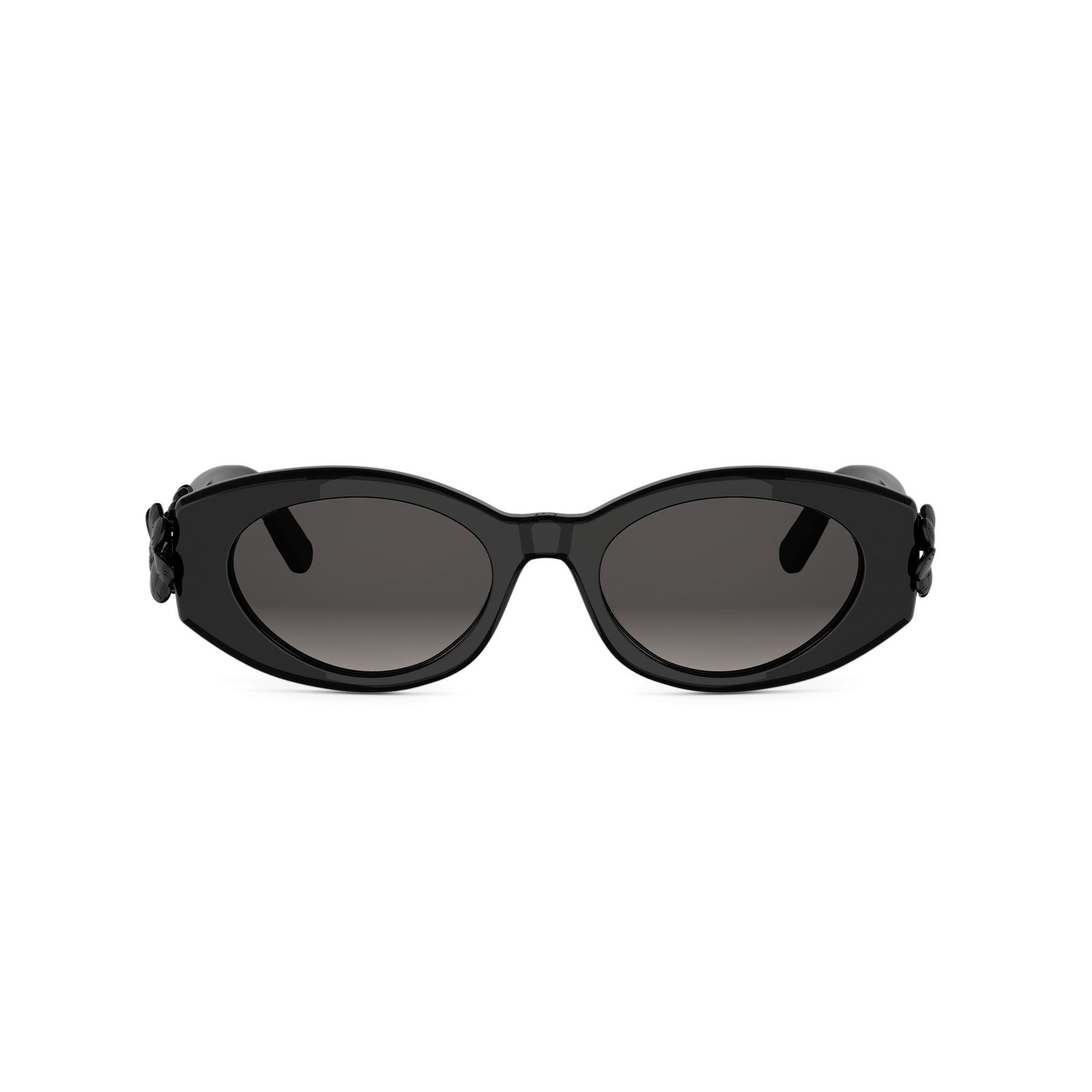 Shiny Oval Acetate Sunglasses