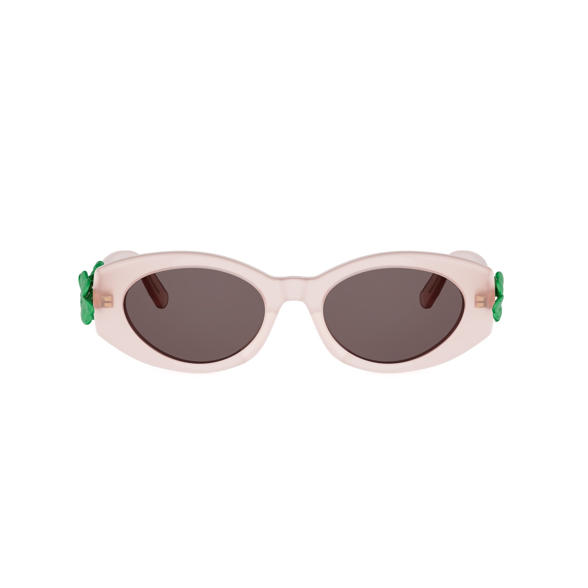 Shiny Oval Acetate Sunglasses
