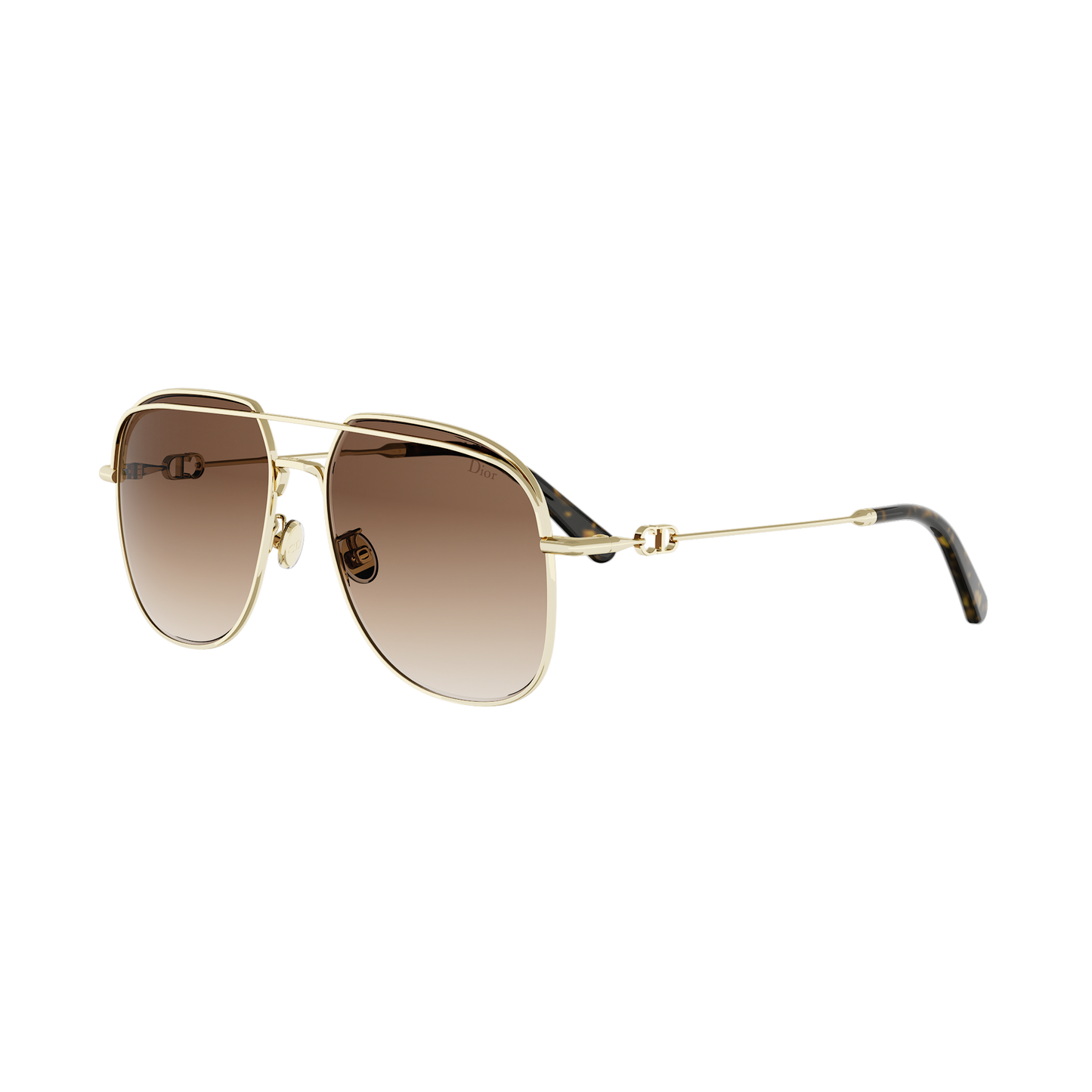 Gold Pilot Metal Sunglasses