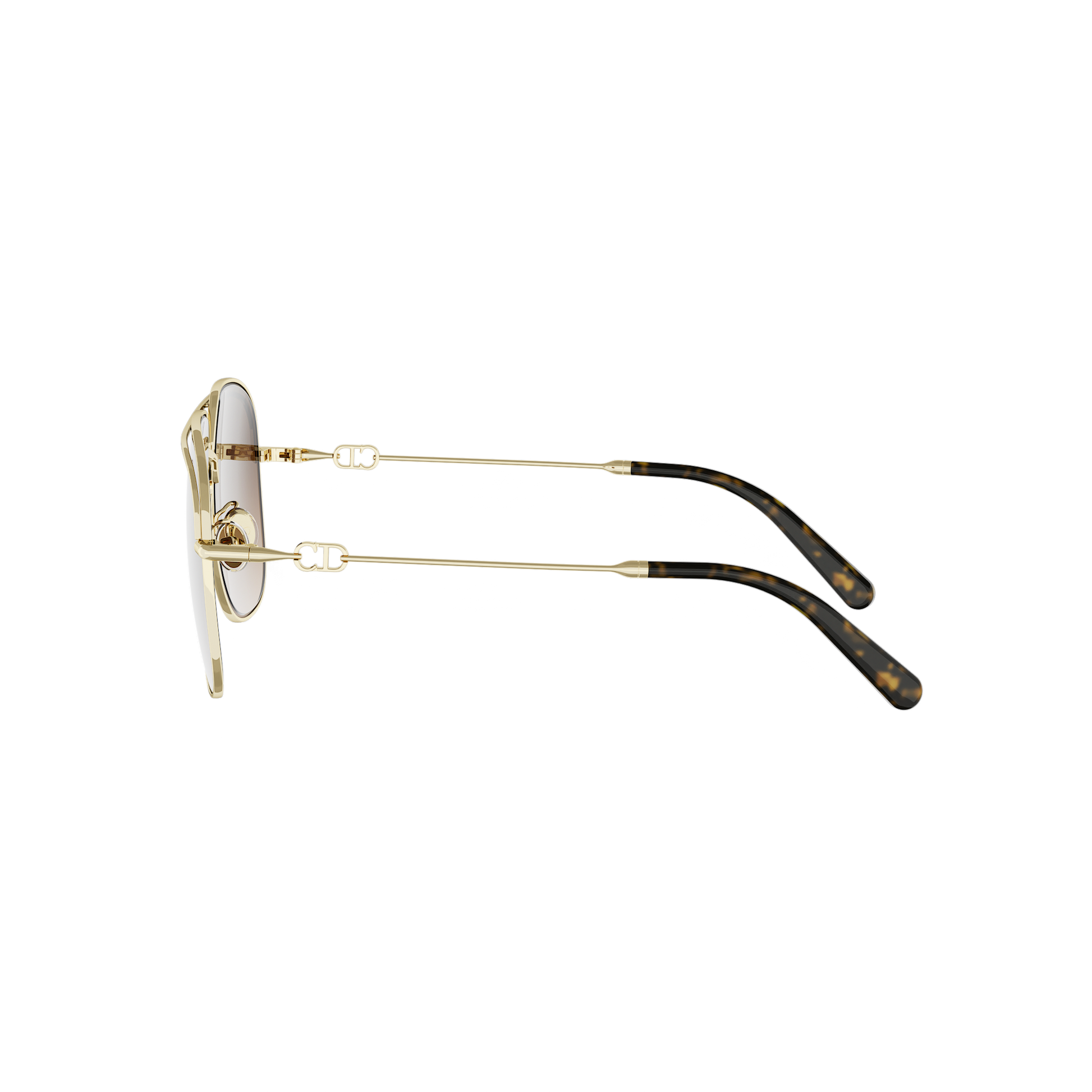 Gold Pilot Metal Sunglasses