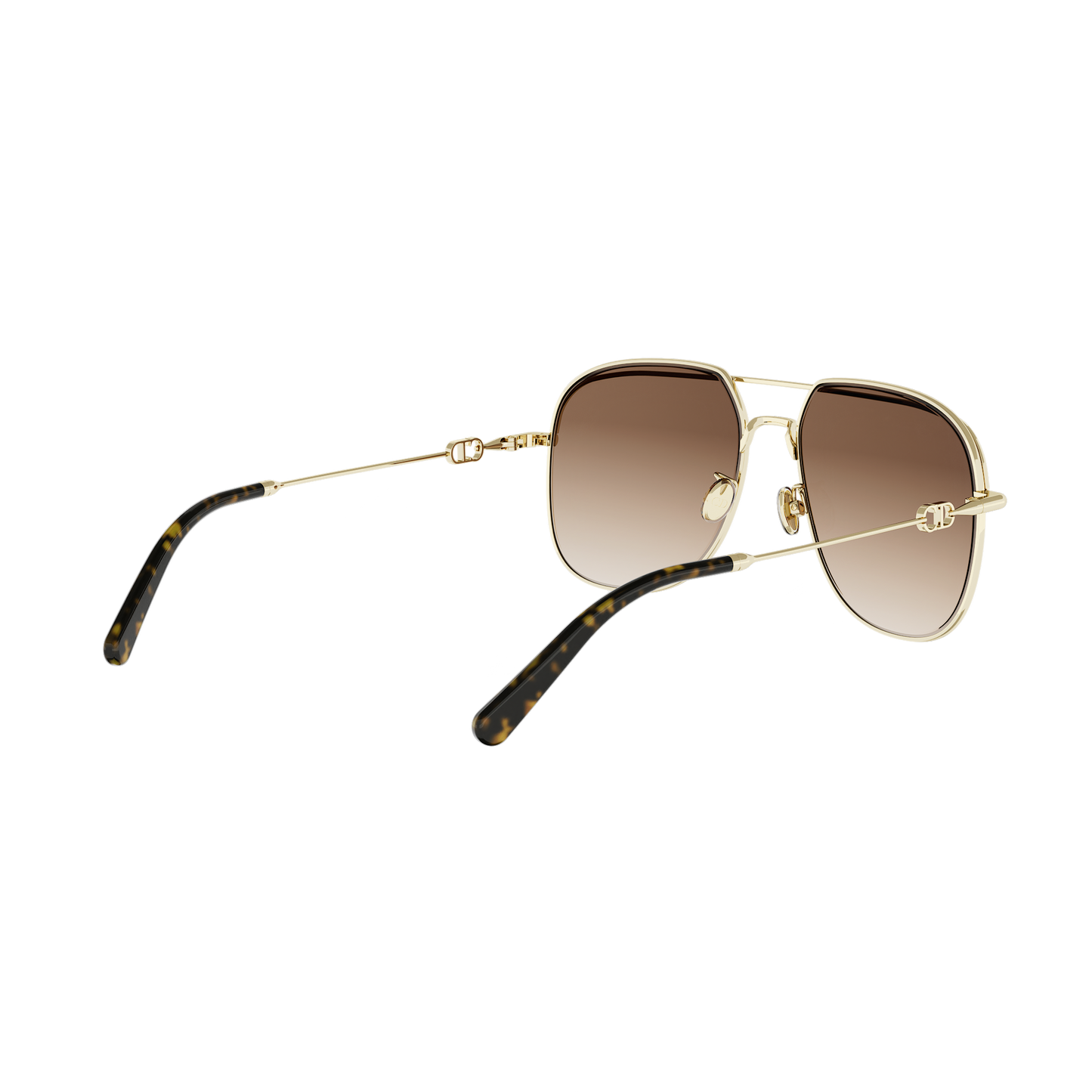 Gold Pilot Metal Sunglasses
