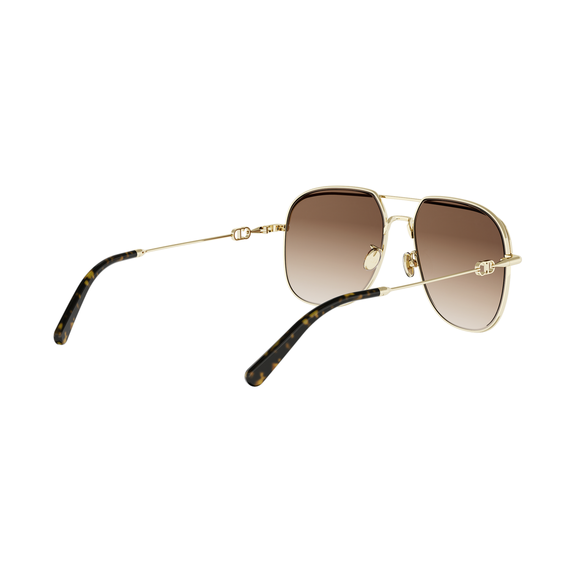 Gold Pilot Metal Sunglasses