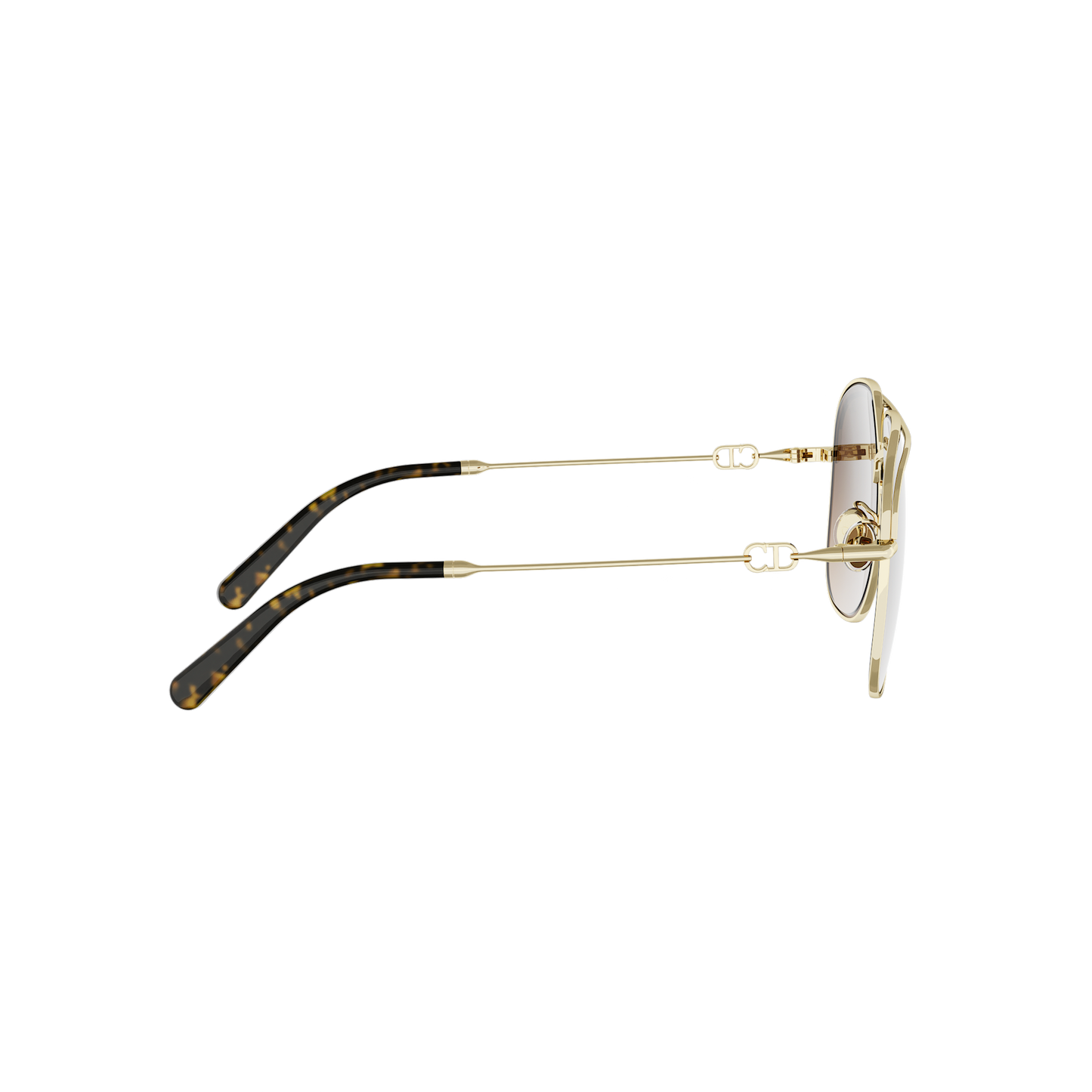 Gold Pilot Metal Sunglasses