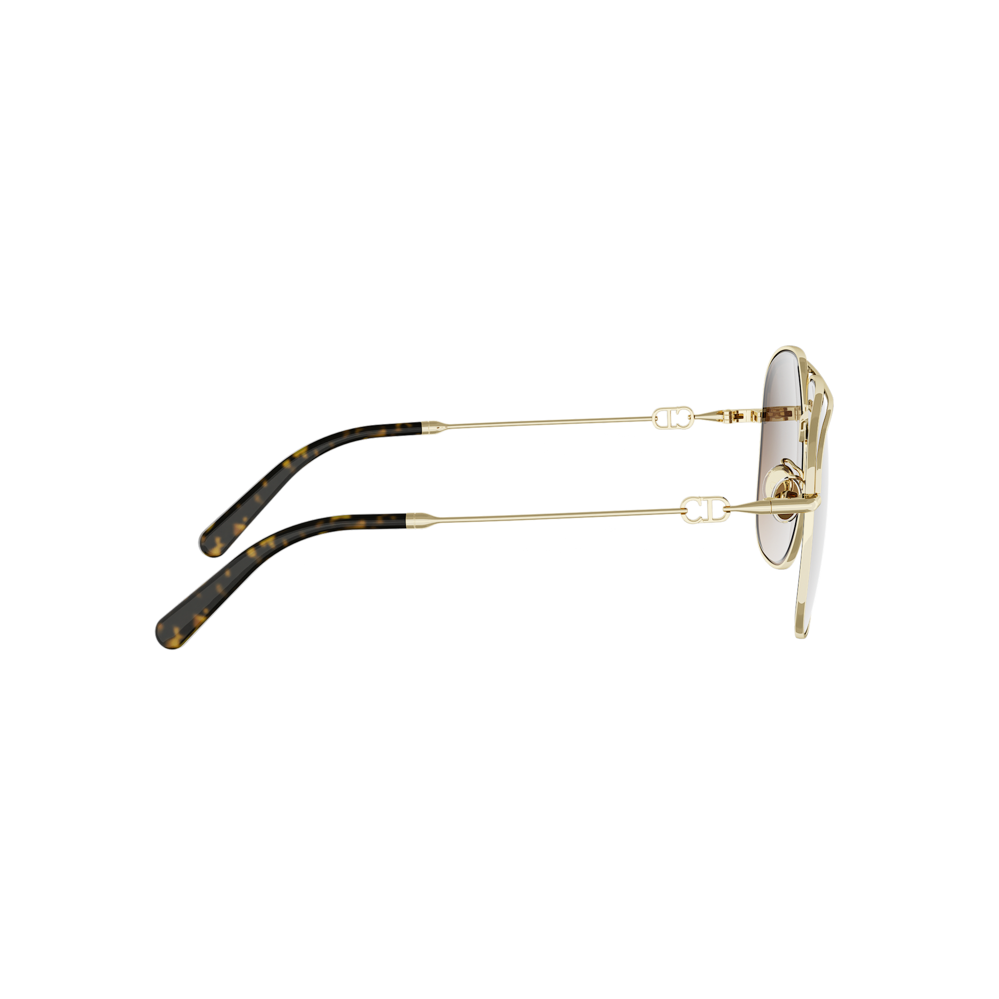 Gold Pilot Metal Sunglasses