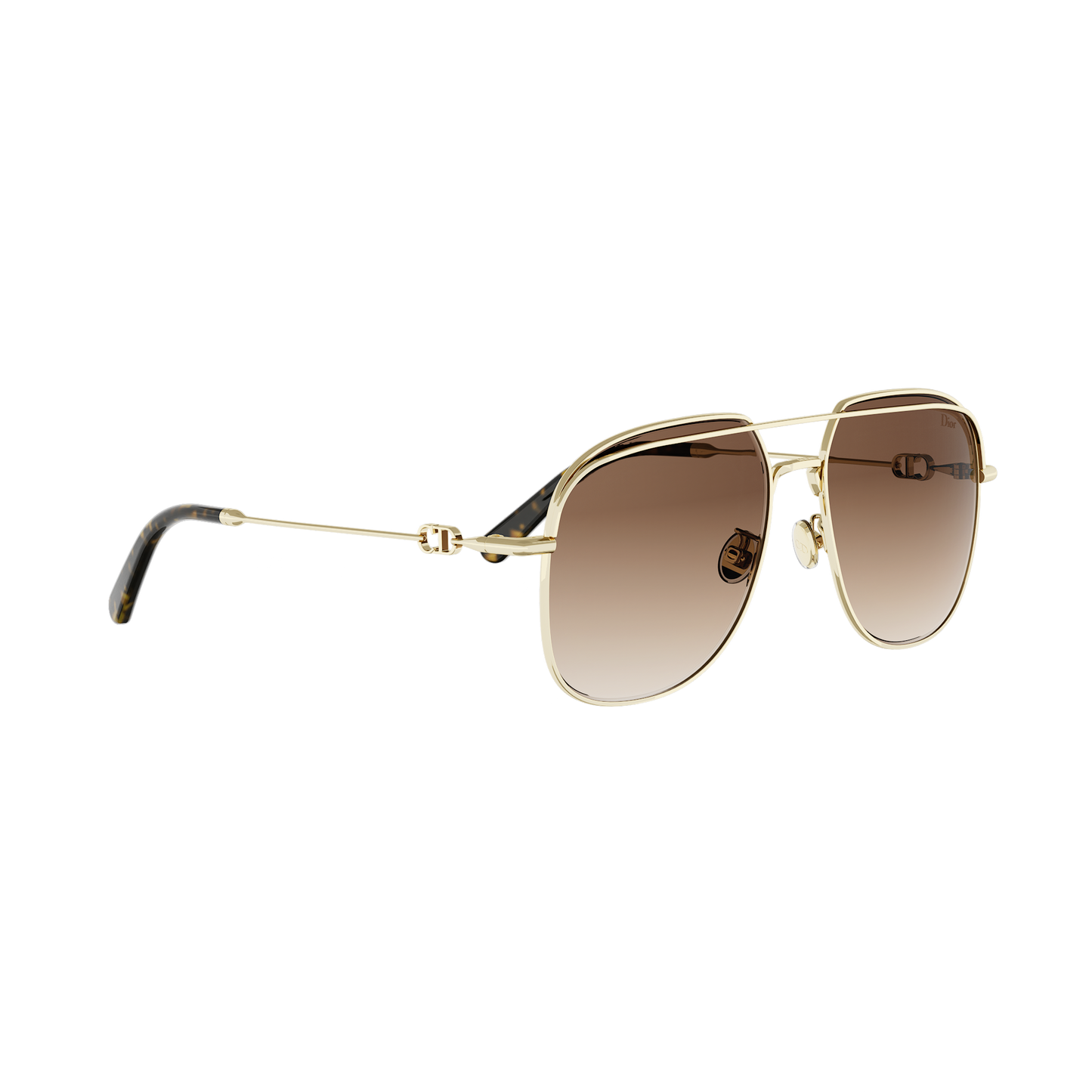 Gold Pilot Metal Sunglasses