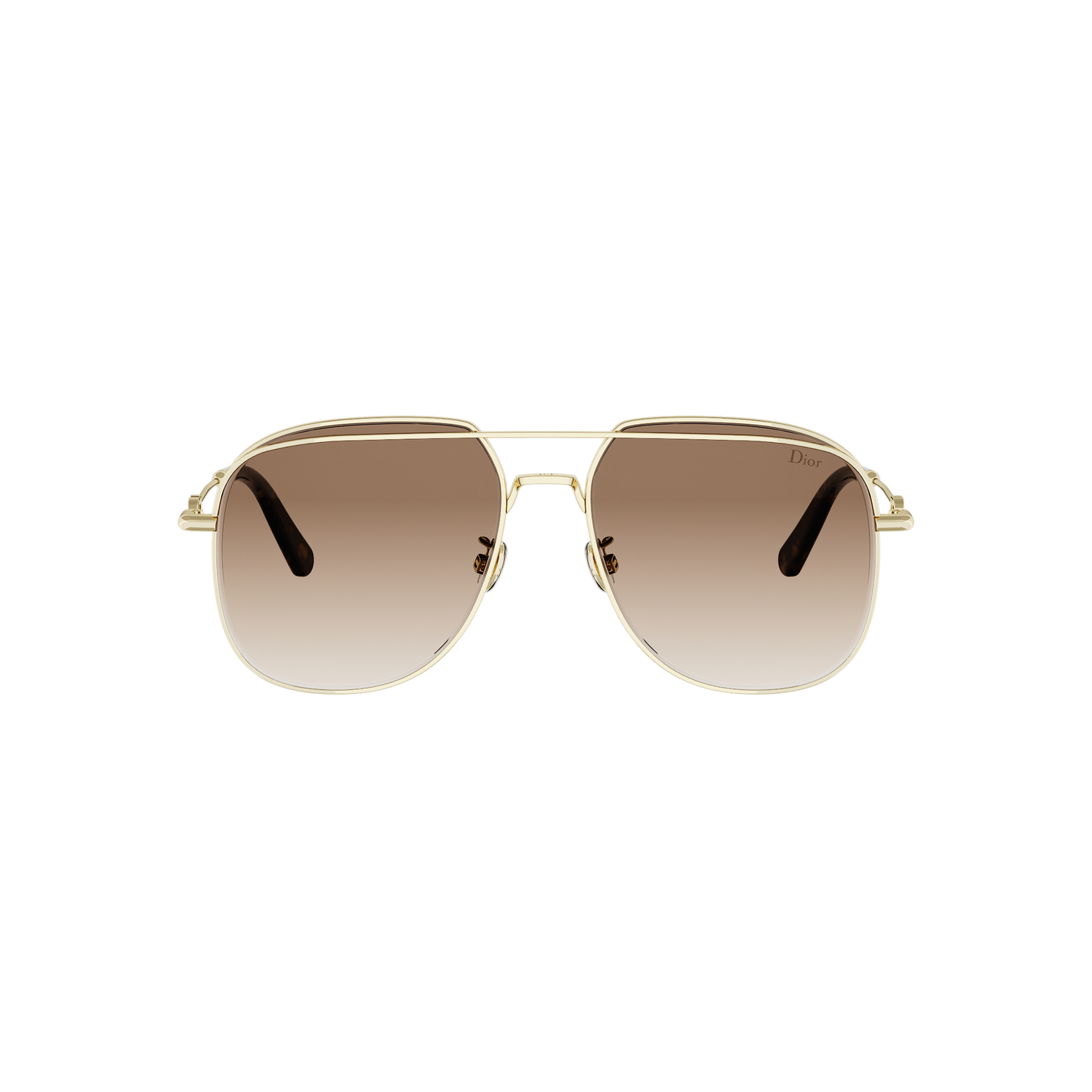 Gold Pilot Metal Sunglasses