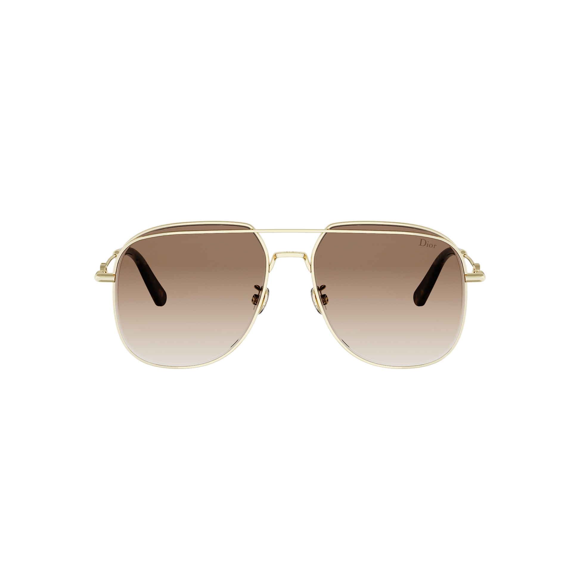Gold Pilot Metal Sunglasses
