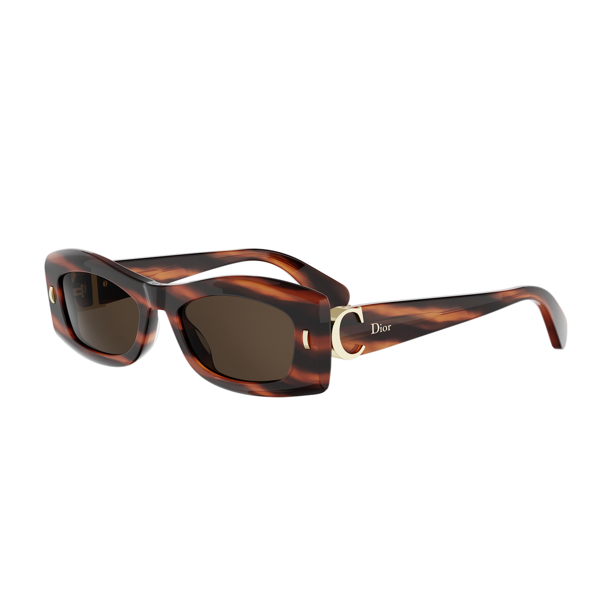 Havana Geometric Acetate Sunglasses
