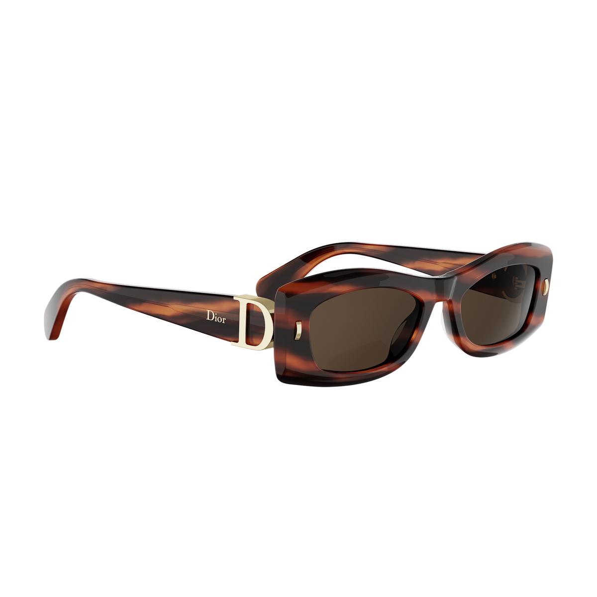 Havana Geometric Acetate Sunglasses