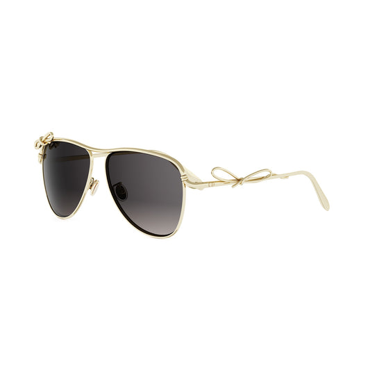 Shiny Gold Pilot Metal Sunglasses