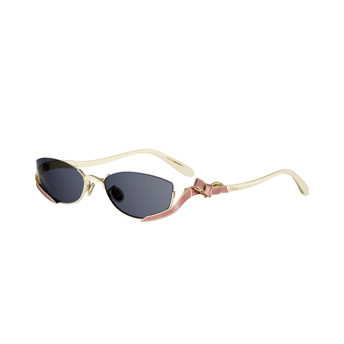 Gold Oval Metal Sunglasses