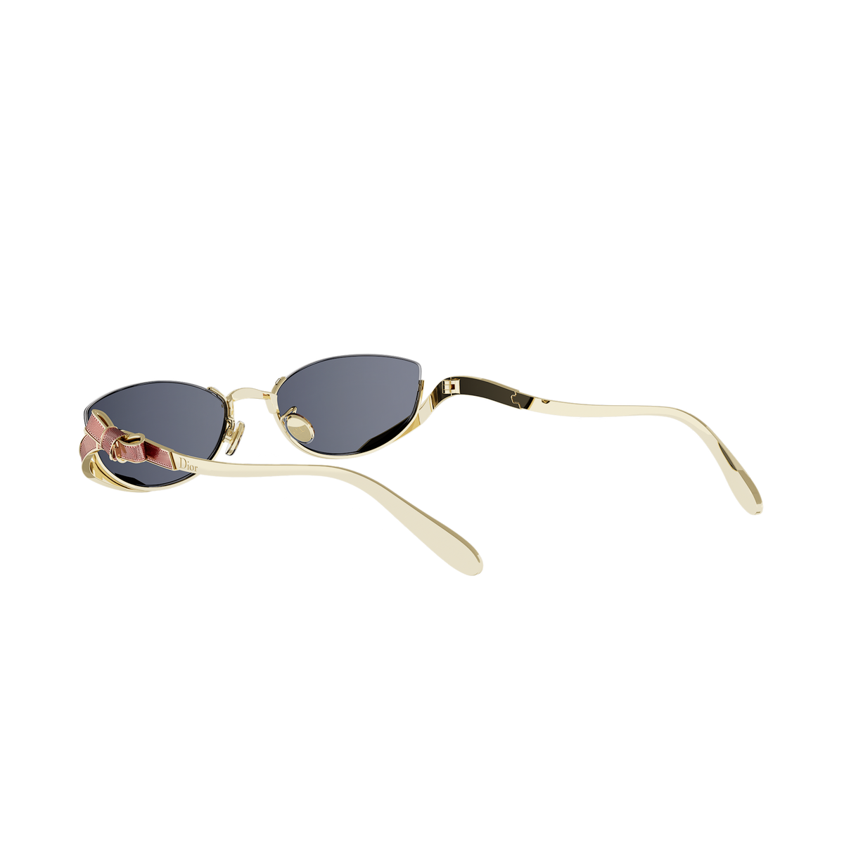 Gold Oval Metal Sunglasses