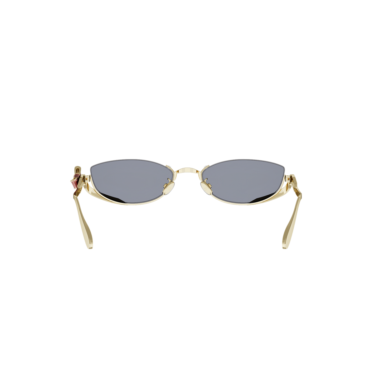 Gold Oval Metal Sunglasses
