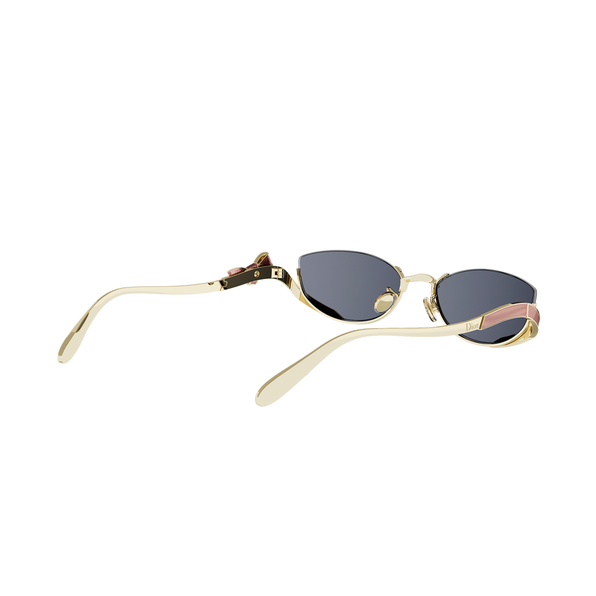 Gold Oval Metal Sunglasses