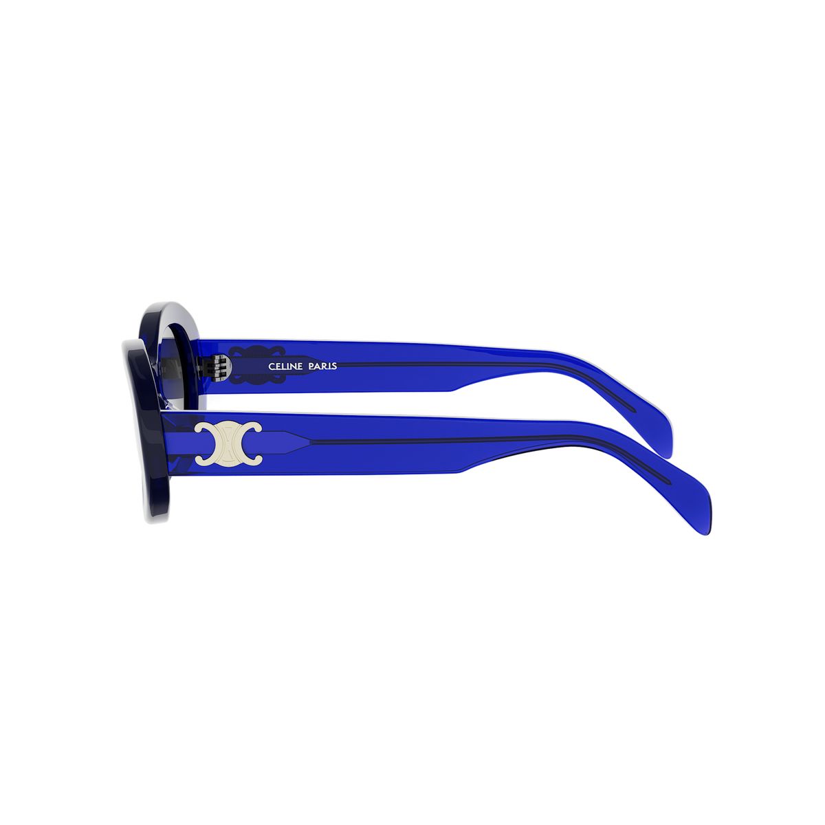 Blue Oval Acetate Sunglasses