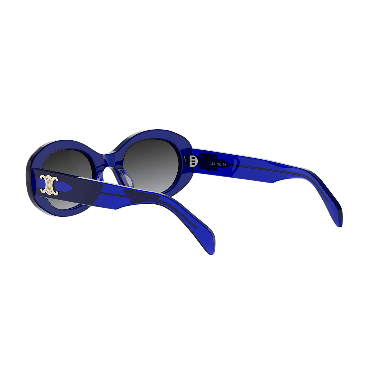 Blue Oval Acetate Sunglasses