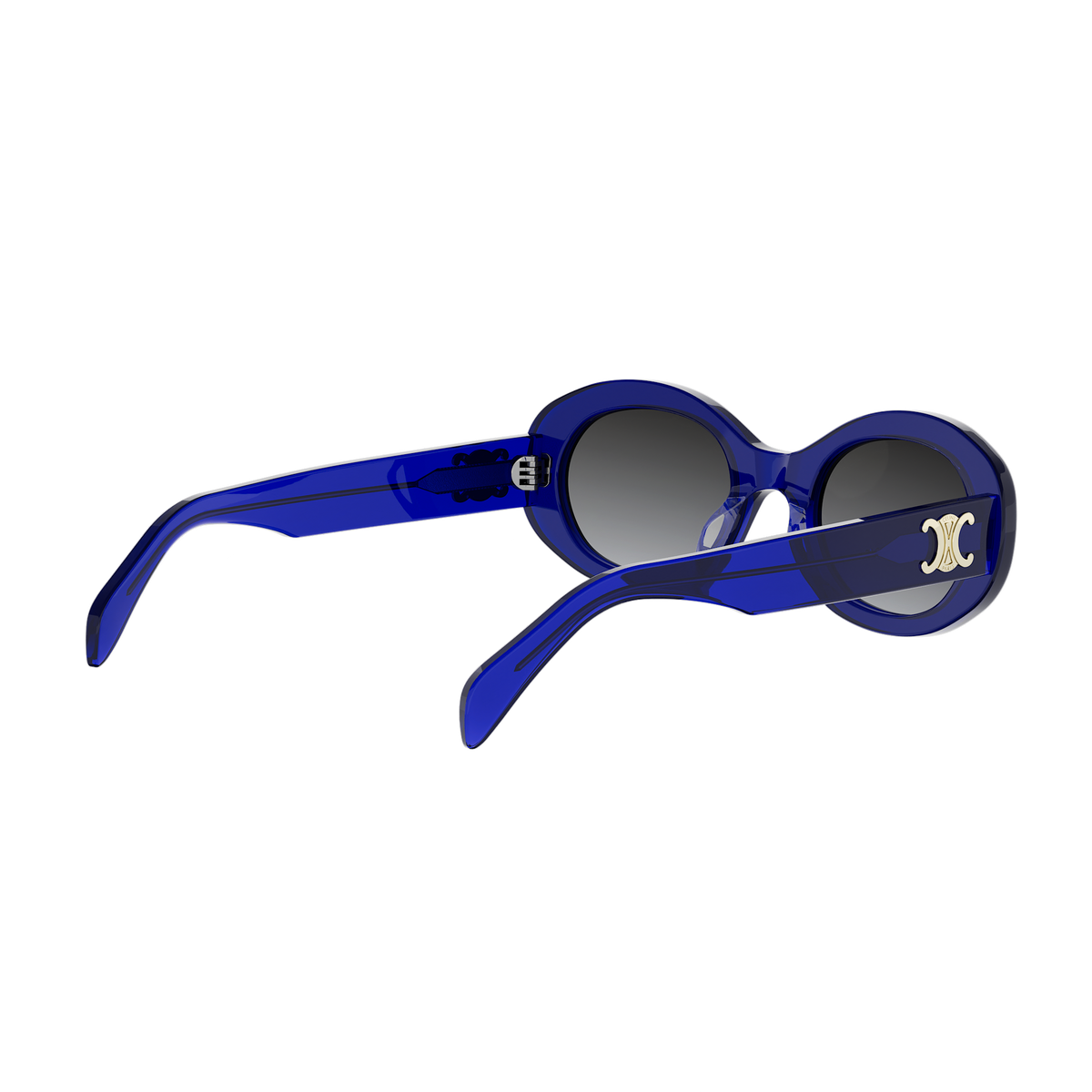 Blue Oval Acetate Sunglasses