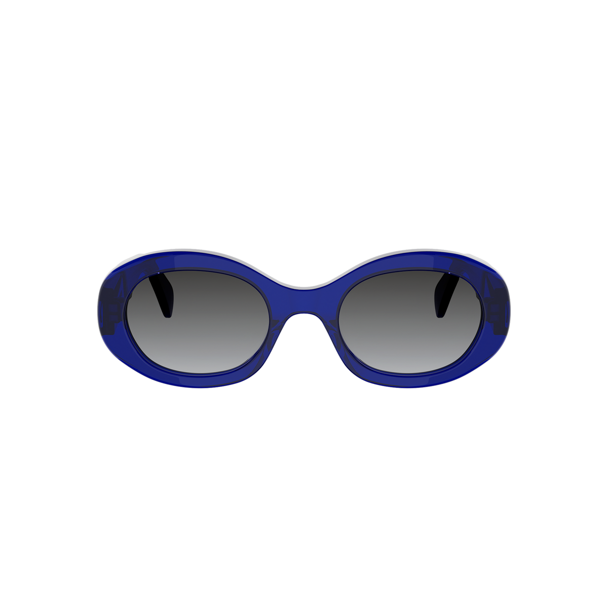 Blue Oval Acetate Sunglasses