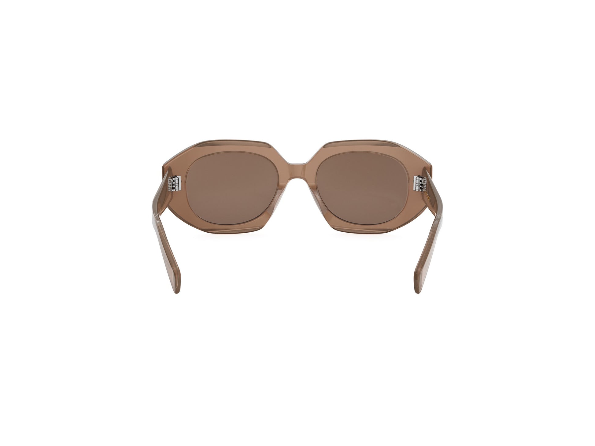 Brown Geometric Acetate Sunglasses