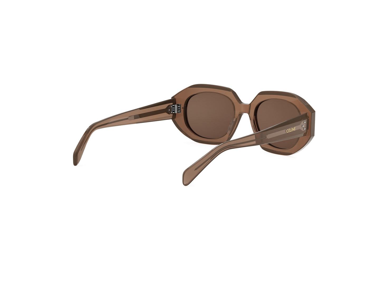Brown Geometric Acetate Sunglasses