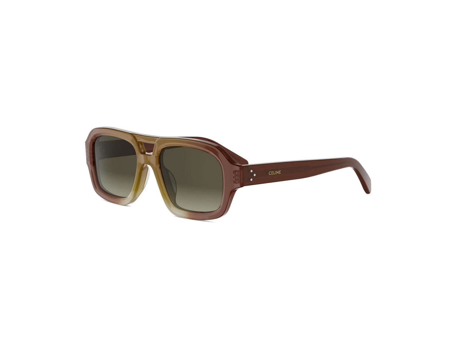 Brown Pilot Acetate Sunglasses