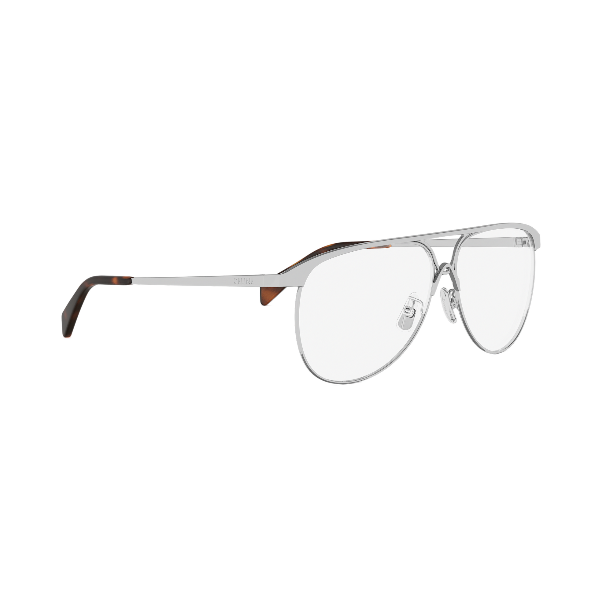 Semi-Shiny Metal Pilot Eyeglasses