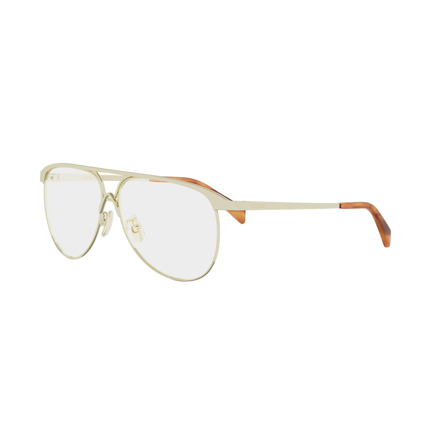 Semi-Shiny Metal Pilot Eyeglasses