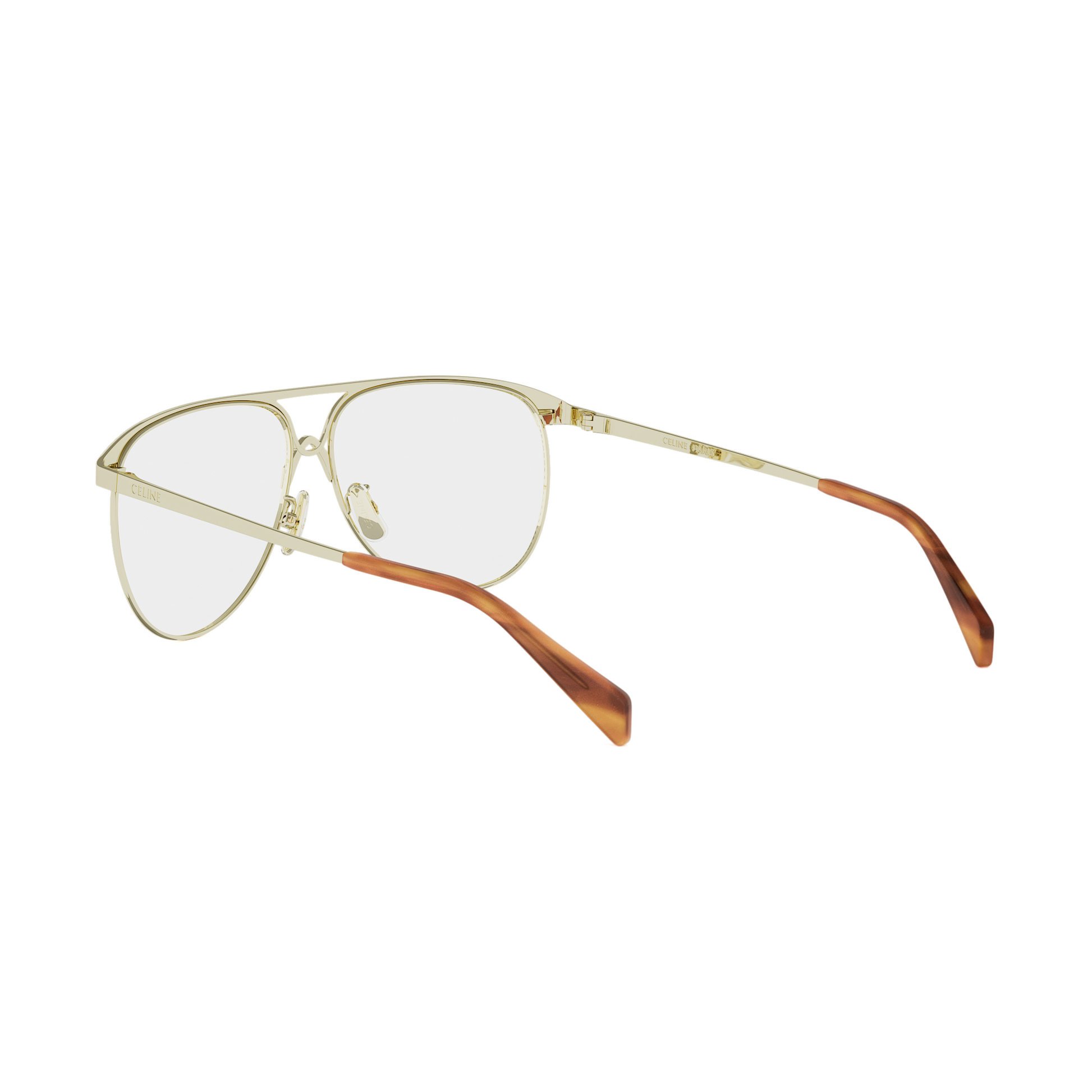 Semi-Shiny Metal Pilot Eyeglasses