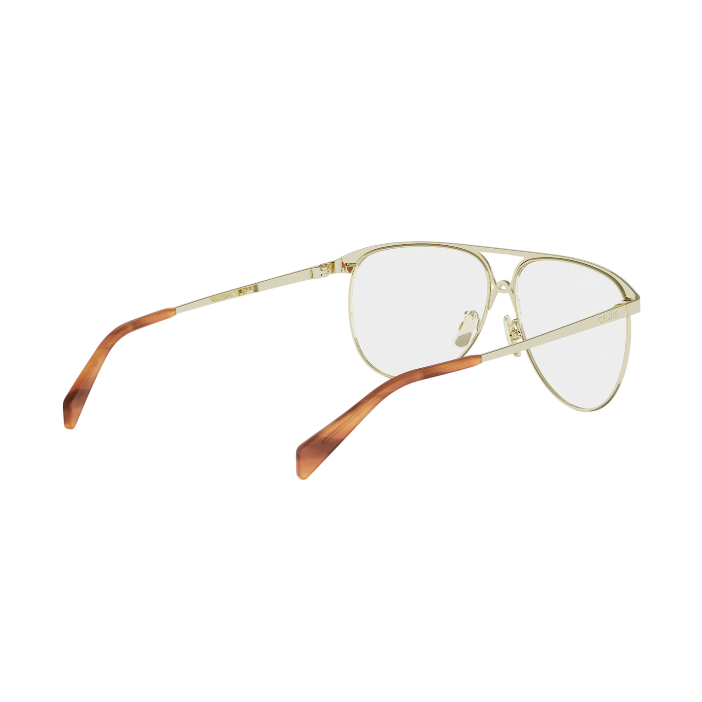 Semi-Shiny Metal Pilot Eyeglasses