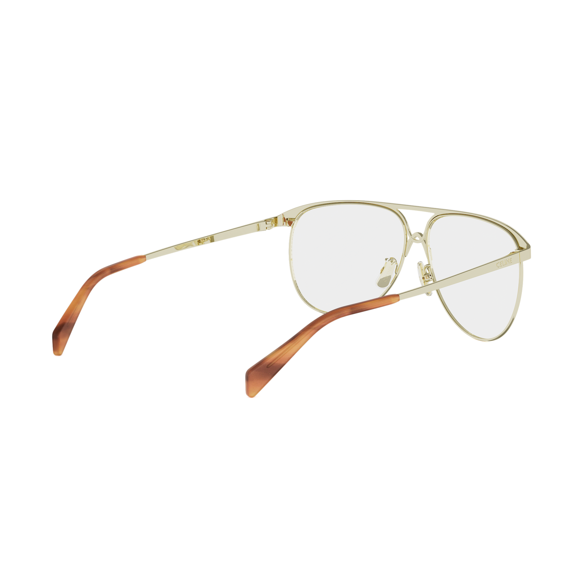 Semi-Shiny Metal Pilot Eyeglasses