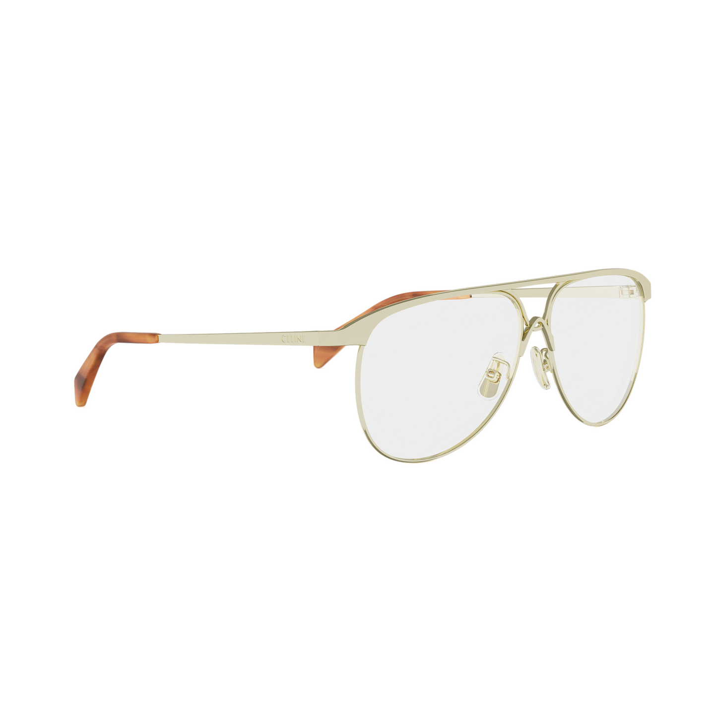 Semi-Shiny Metal Pilot Eyeglasses