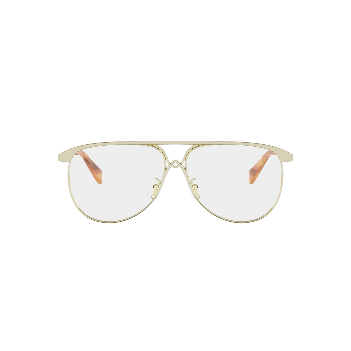 Semi-Shiny Metal Pilot Eyeglasses