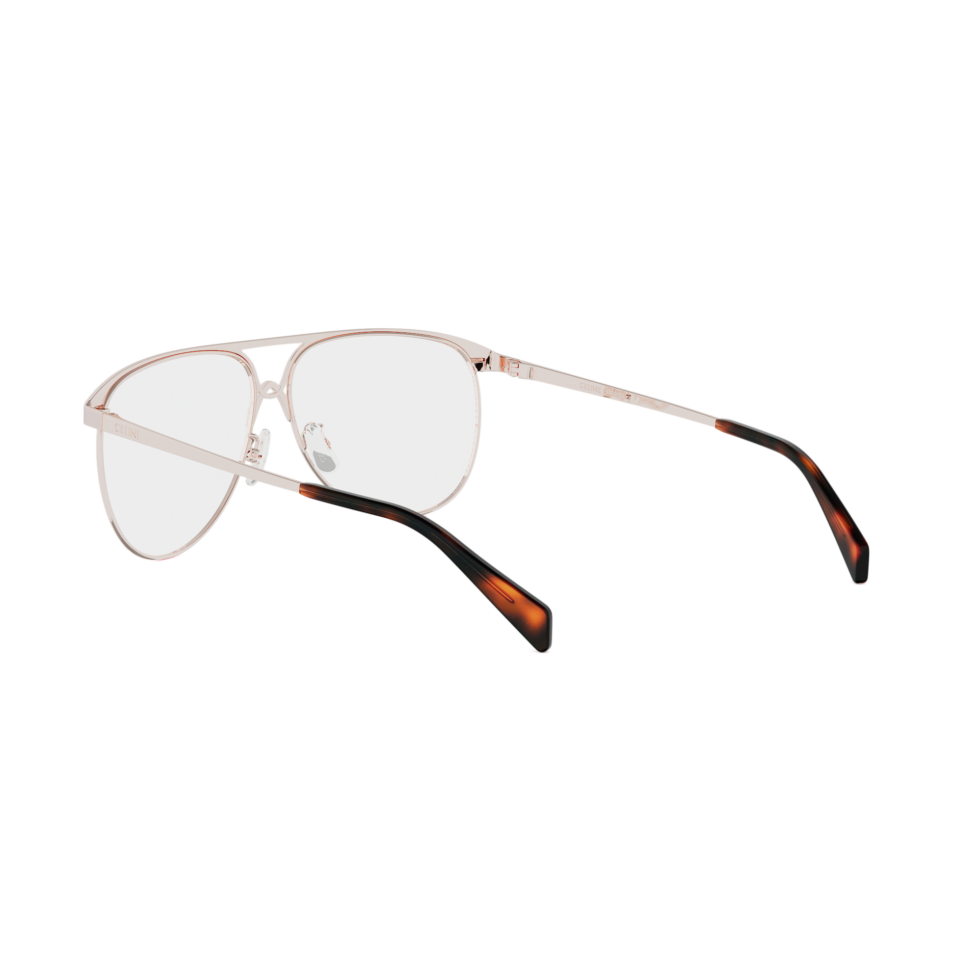 Semi-Shiny Metal Pilot Eyeglasses