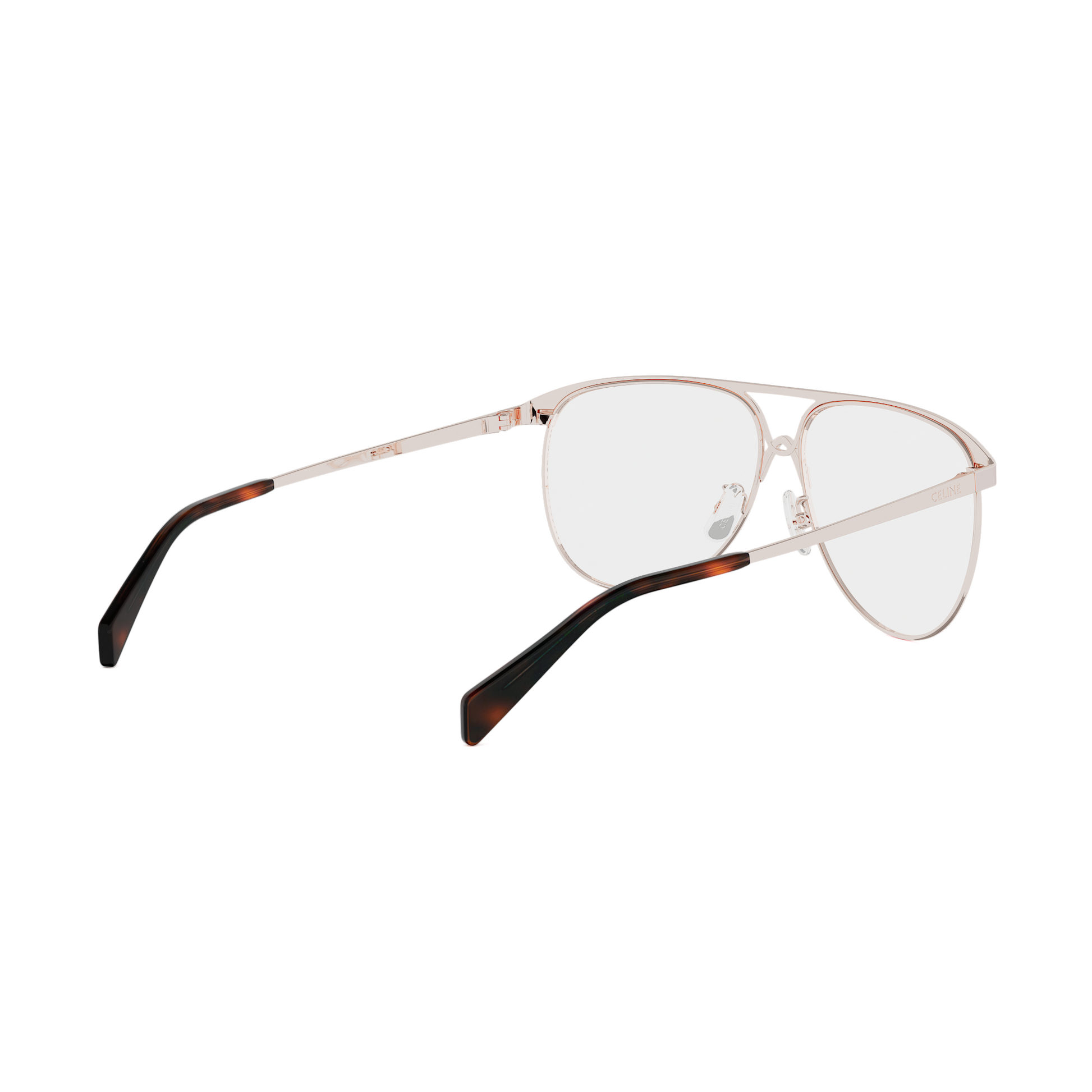 Semi-Shiny Metal Pilot Eyeglasses