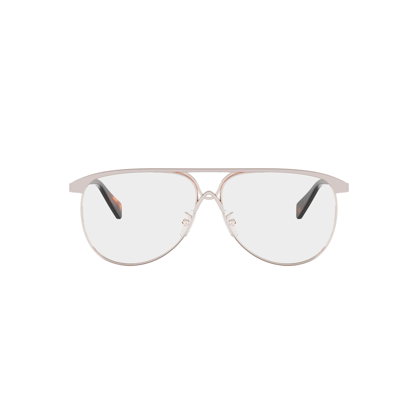 Semi-Shiny Metal Pilot Eyeglasses