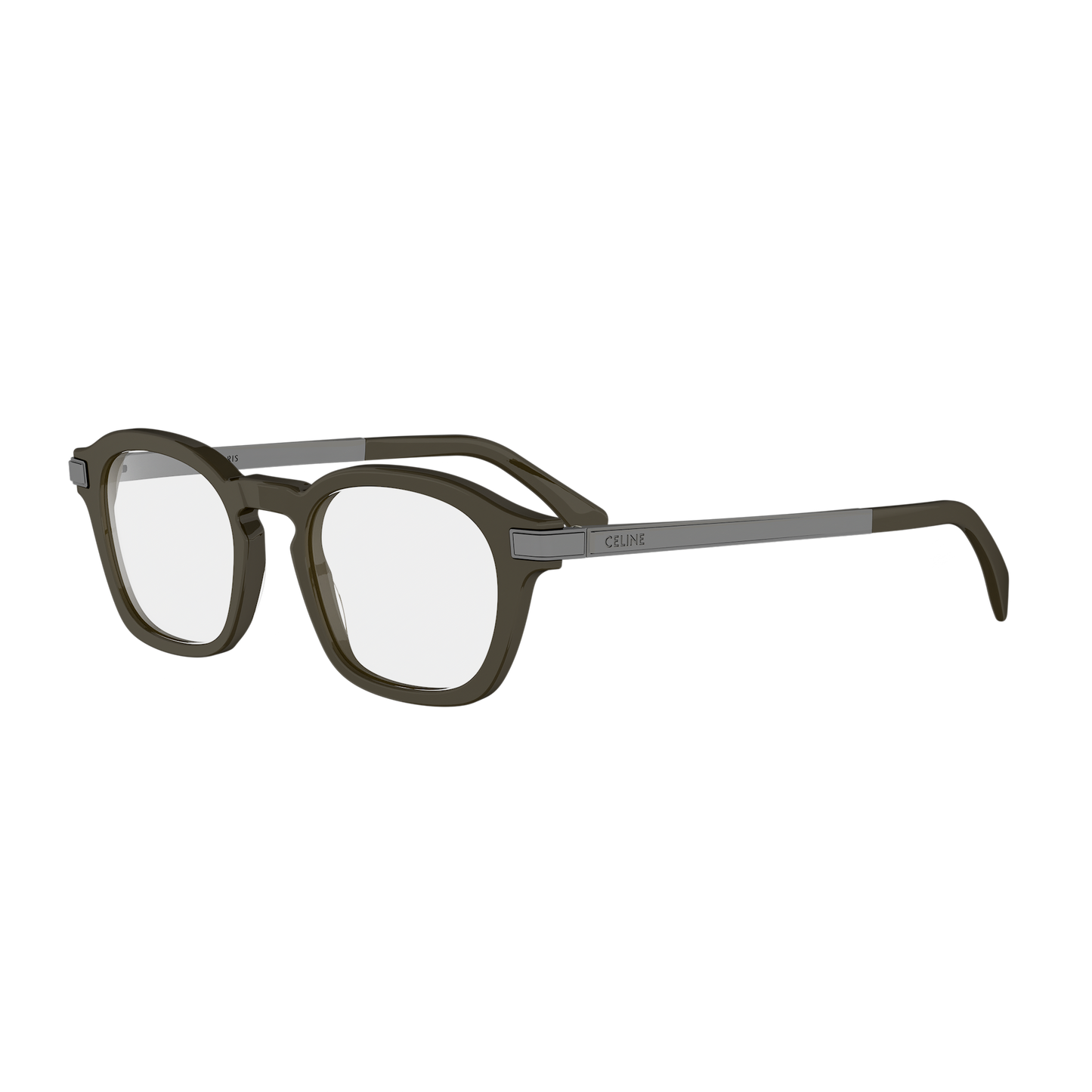 Green Round Combination Eyeglasses