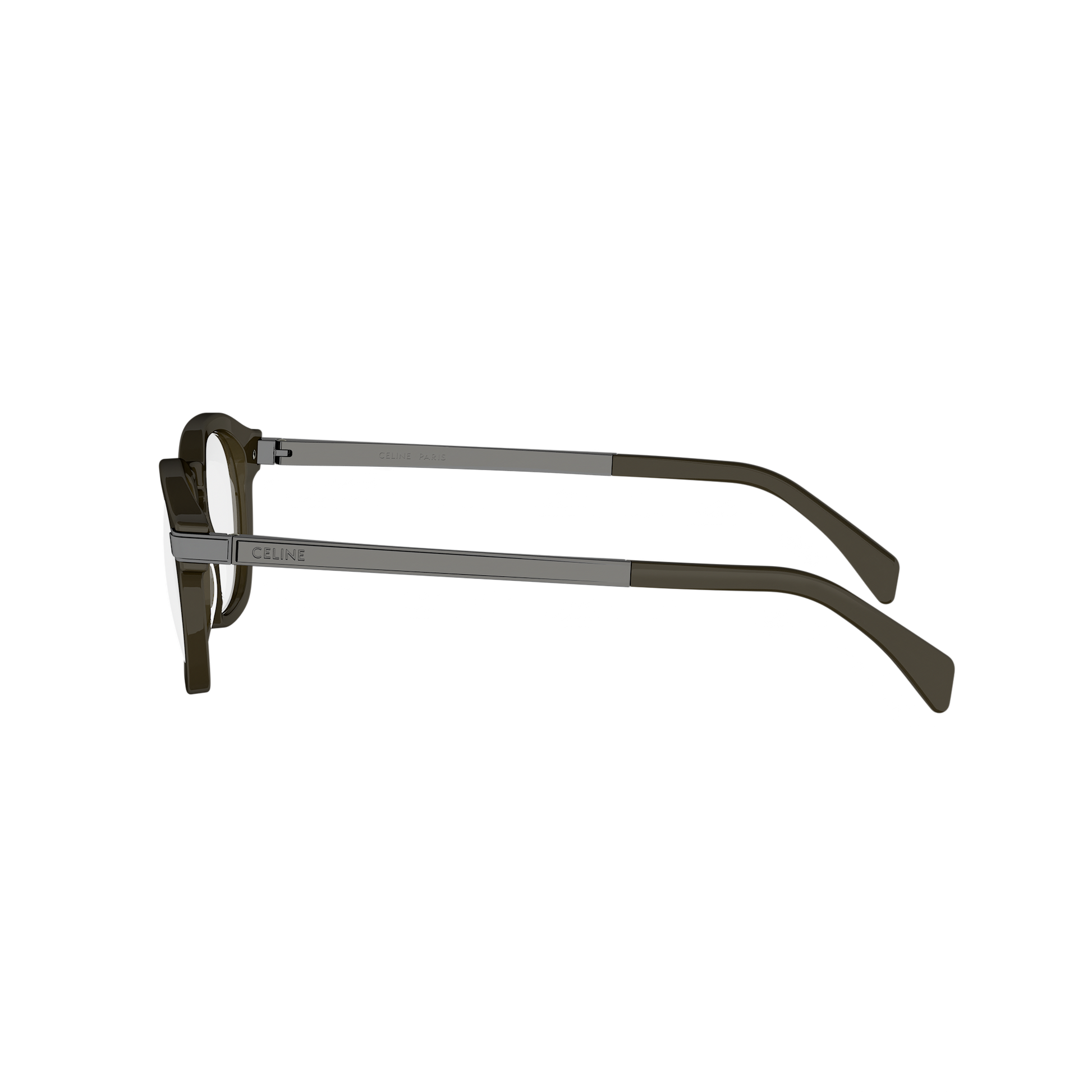 Green Round Combination Eyeglasses