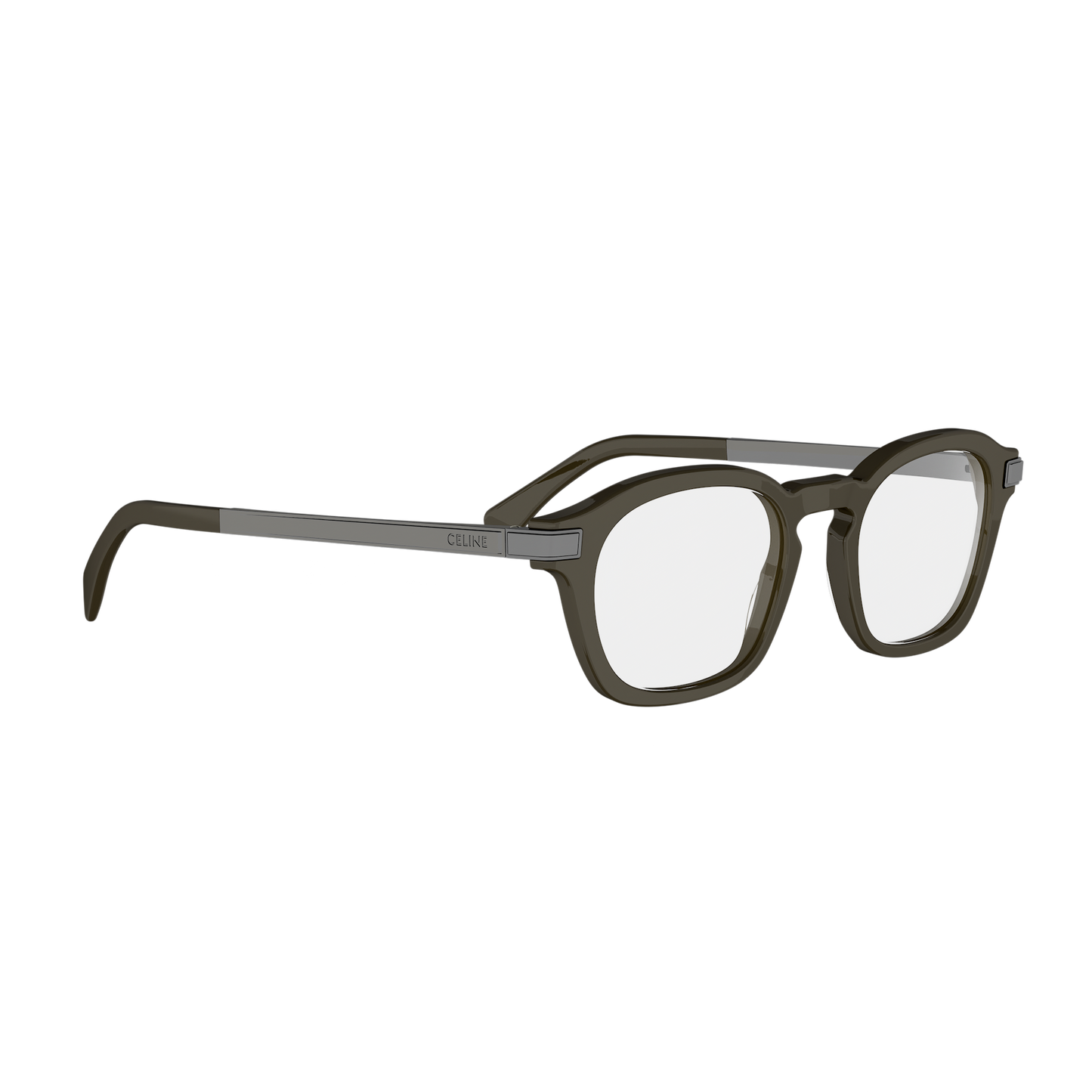 Green Round Combination Eyeglasses