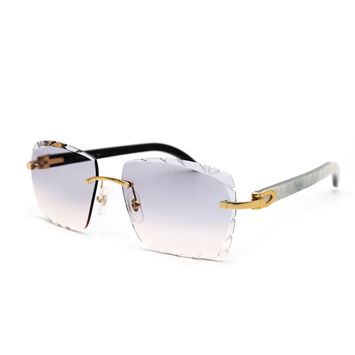 CT0030RS Cartier Custom C Décor White Buffalo Horn Sunglasses by MEG