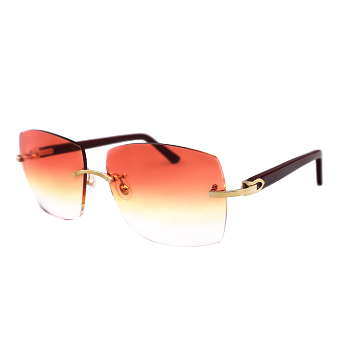 Cartier Custom C Décor Burgundy Acetate Sunglasses