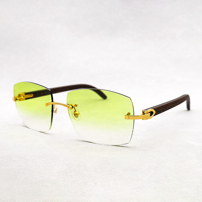 Cartier Custom C Décor Wood Mykonos Sunglasses by MEG