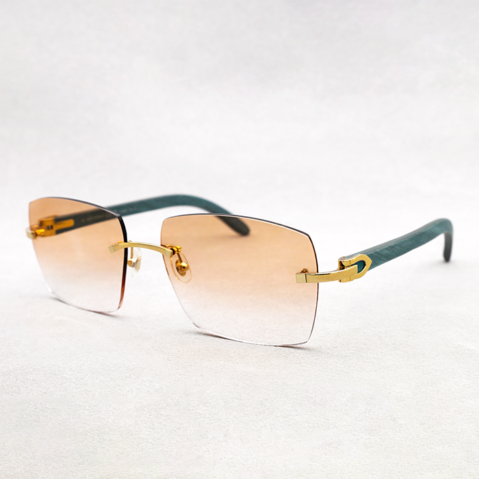Cartier Custom C Décor Wood Mykonos Sunglasses by MEG