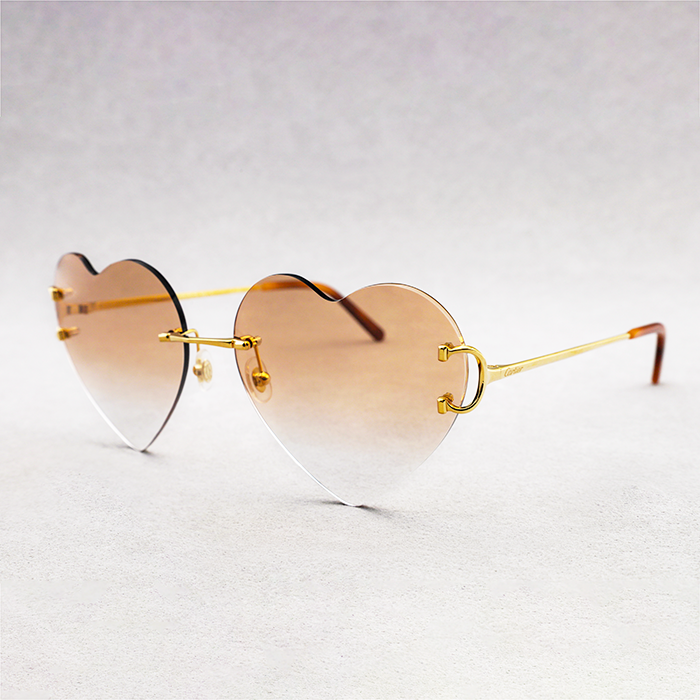 Cartier Custom Double C Heart Sunglasses by MEG