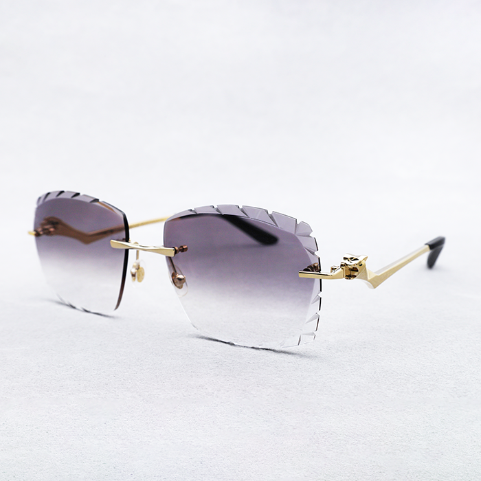 Cartier Custom Panthère Gold Mykonos Sunglasses by MEG