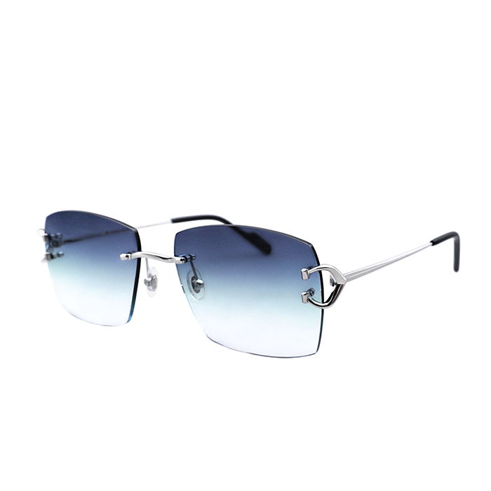 Cartier Custom Vintage Double C Mykonos Platinum Sunglasses by MEG