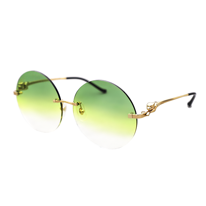 Cartier Custom Panthère Round Sunglasses by MEG